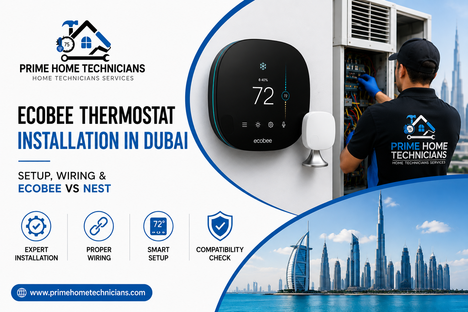 ecobee-thermostat-installation-dubai
