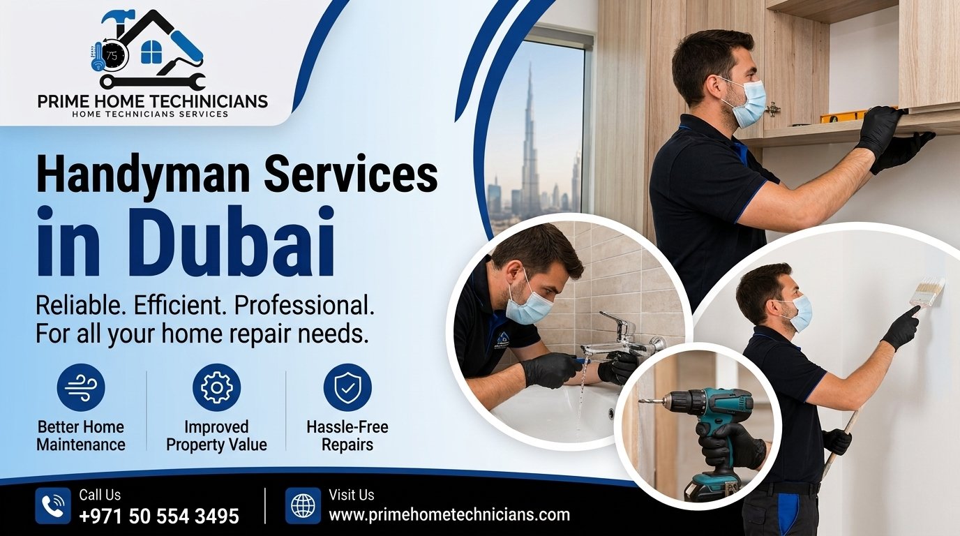 Professional handyman services in Dubai by Prime Home Technicians.