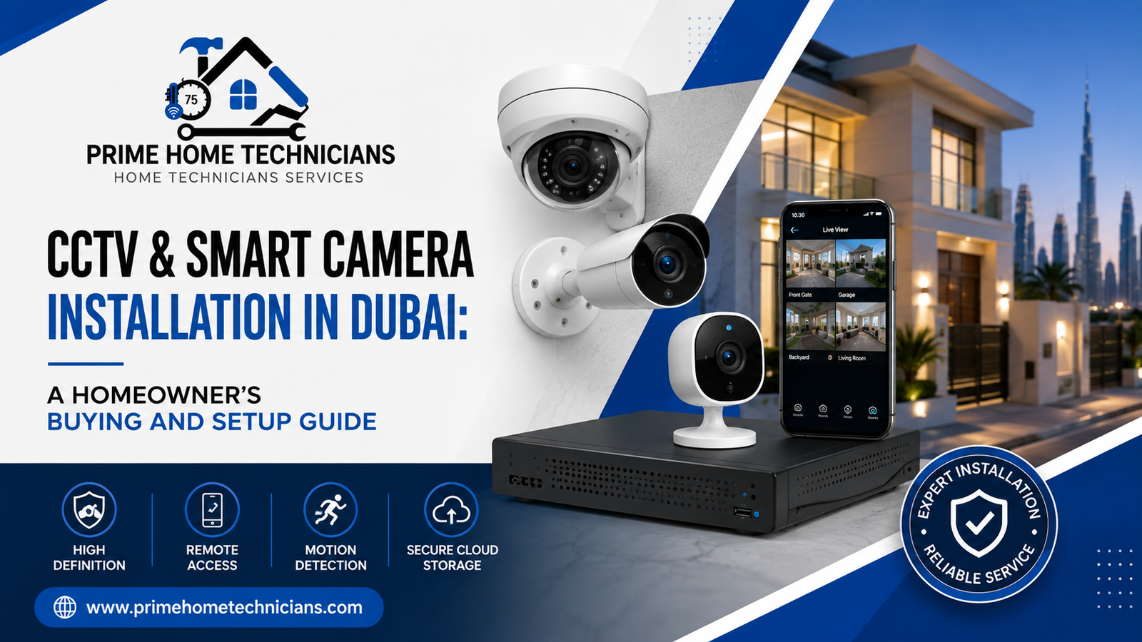 CCTV and smart camera installation in Dubai